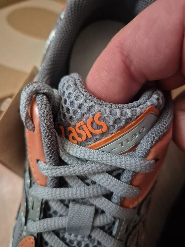 Asics Gel-1130 Trainers | Cement Grey/ Rust Orange | size 4
