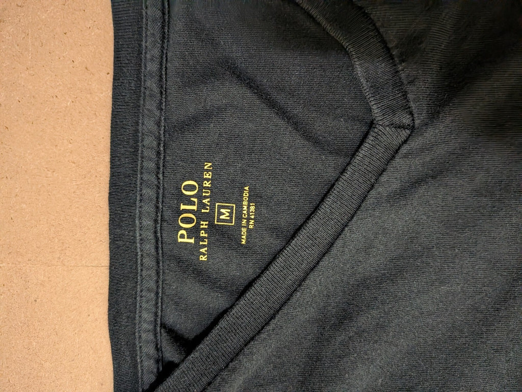 Ralph Lauren long sleeved mens black tshirt medium