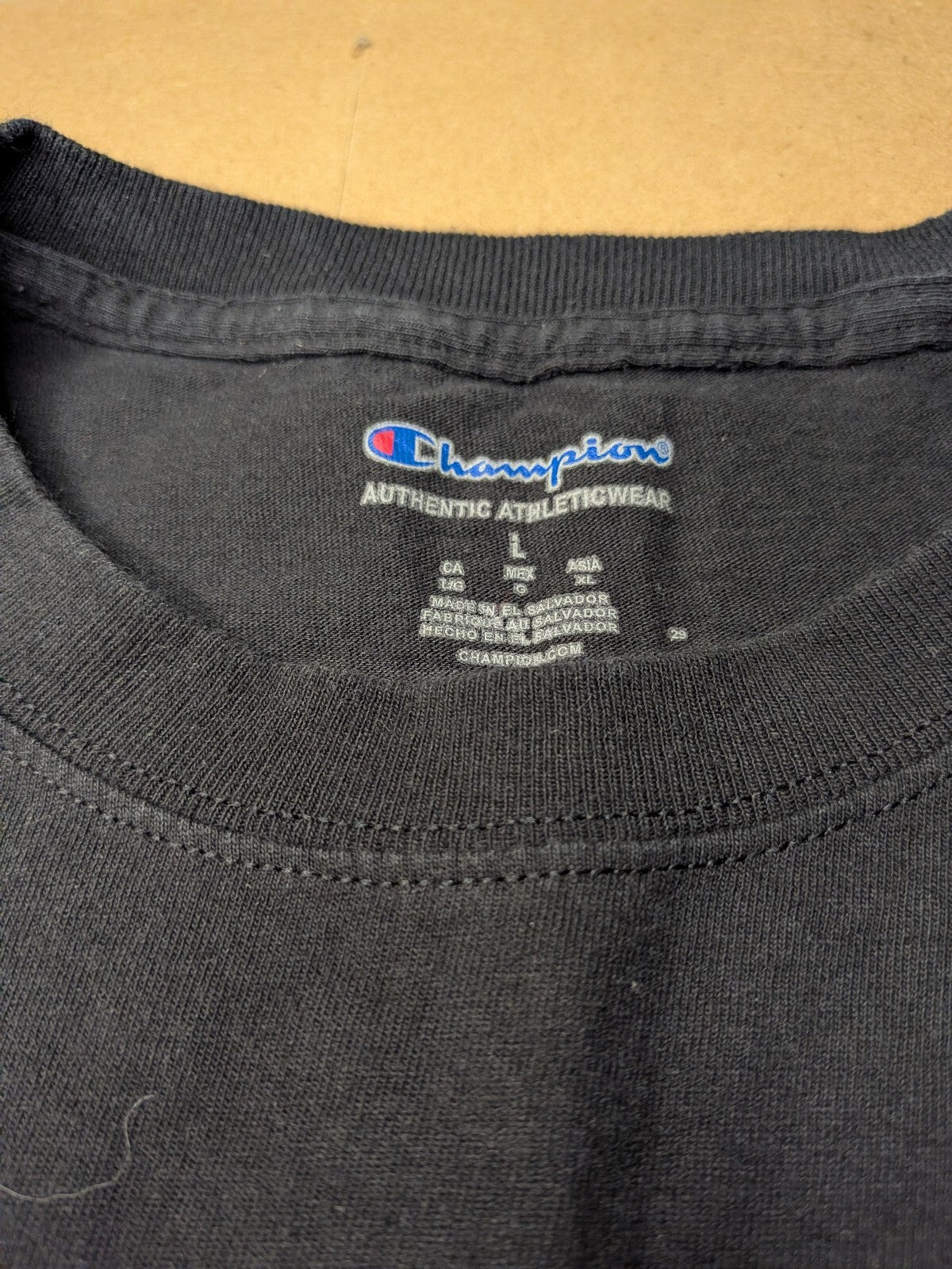 Champion Spellout Long Sleeved Tshirt Large
