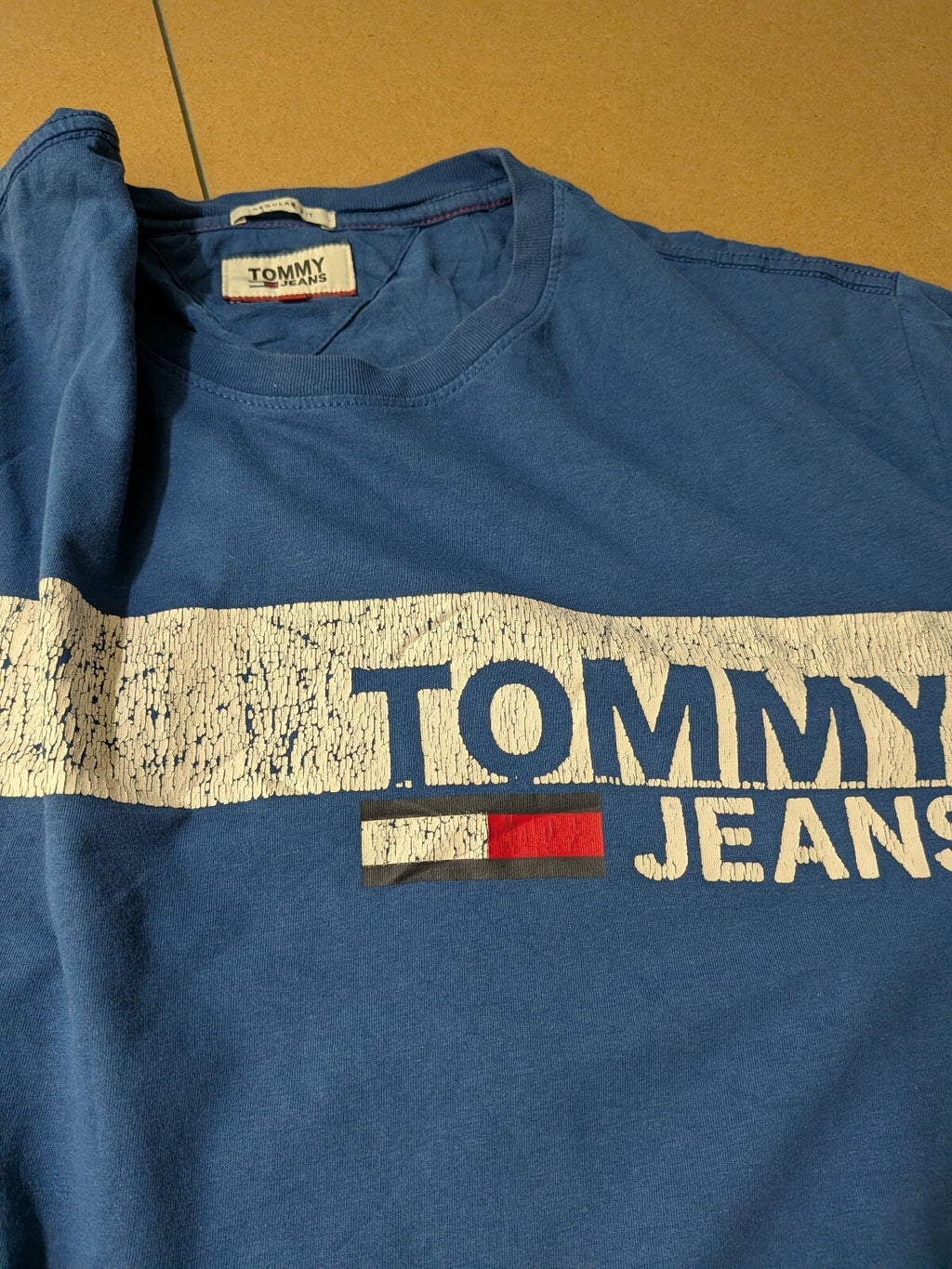 Tommy Hilfiger Blue spellout logo tshirt XL