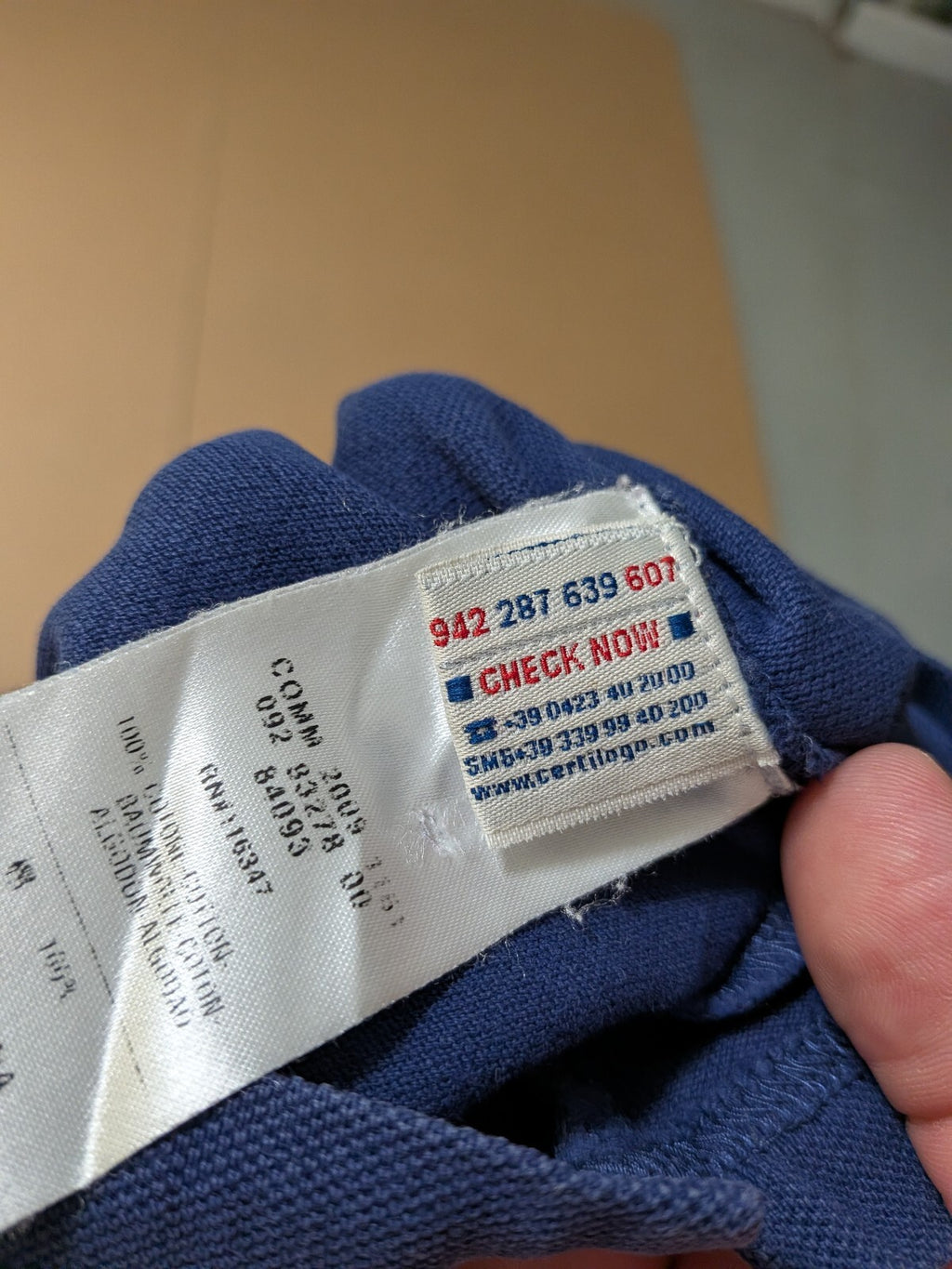 Moncler Navy Polo shirt small
