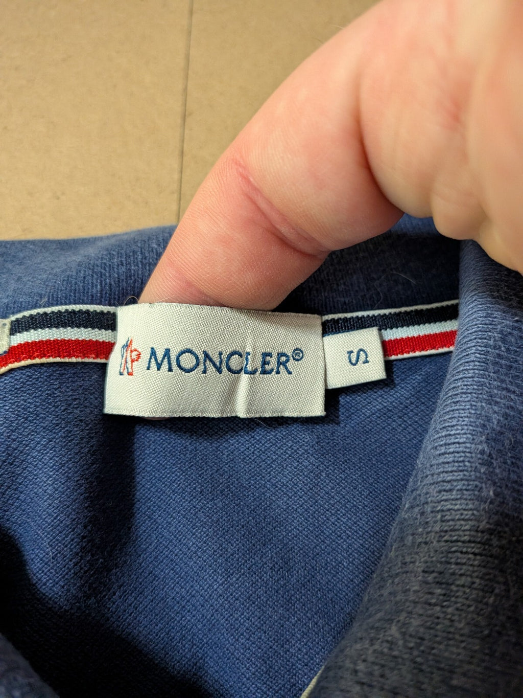 Moncler Navy Polo shirt small