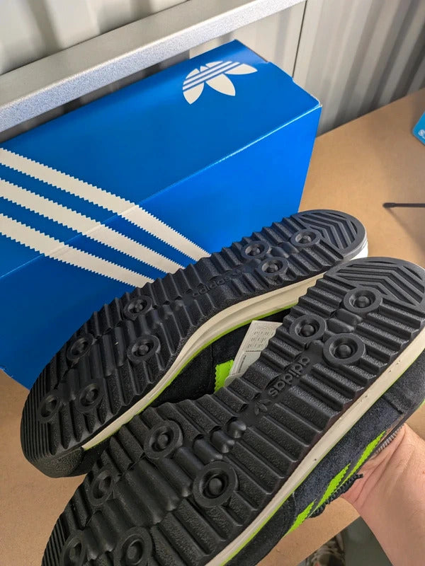 Adidas SL72 JR8777 Black Neon Green size 7.5