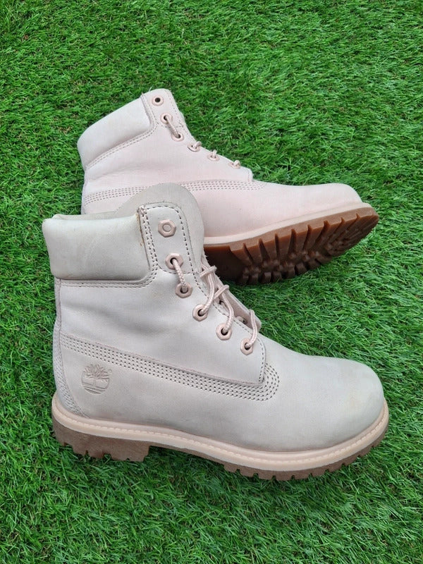 Timberland 6" boot suede light pink size 5